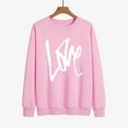 thumbnail image 2 of Tnhcen Women's Valentine's Day Sweatshirt Long Sleeve Graphic Print Casual Sweatshirt Round Neck No Cap Spring Autumn Polyester Soft Sweatshirt XS - 3XL Women Girls Love Print Top, 2 of 4