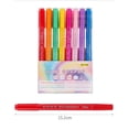 thumbnail image 3 of Dvkptbk double ended pen Double-headed Roller Pen Flower-shaped Curved Pen Student Color Wave Marking Marker Pen Children's Planner Highlighter Pen, 3 of 9