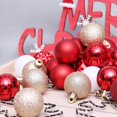 thumbnail image 4 of 24 bolas navideñas de 3 cm para decoración de árbol, adornos navideños de plástico dorado y plateado para colgar en el hogar, feliz año nuevo 2021, 4 of 5