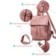 thumbnail image 3 of Mochila para mujer, de cuero de PU, color sólido, de gran capacidad, moda informal, mochilas de MABOTO Mochila de mujer, 3 of 7