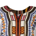 thumbnail image 3 of Cotton African Dashiki Skirt Dress Loose Fit Short Sleeve Caftan Tops for Men - Yellow, as described, 3 of 10
