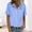 Blue, variant on Vivianyo HD Women Short Sleeve Button Down Tops,Business Casual Work Tops Summer Spring Shirts,Pink,Size S-XXL