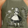 thumbnail image 3 of Alice In Wonderland - Alice Sketch - Juniors High Neck Tank Top, 3 of 5