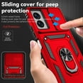 thumbnail image 4 of for Motorola Moto G Power 5G 2024 Case with Slide Camera Cover HD Screen Protector [ Grade Drop Tested]  Ring Holder Kickstand Protective Phone Case for Moto G Power 5G 2024, Red, 4 of 17