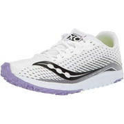 Saucony Women's Kilkenny XC8 Flat Running Shoe, White/Purple, 10 B(M) US