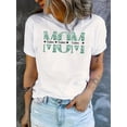 thumbnail image 1 of Camiseta informal de manga corta con cuello redondo para mujer con estampado geométrico de corazón, tejido de algodón, elasticidad media, sencilla y moderna para todas las estaciones, ideal para depor, 1 of 6
