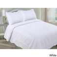 thumbnail image 3 of LCM Home Fashions White Embroidered Oversized Scalloped Edge Quilt Set, 3 of 4