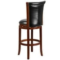 thumbnail image 5 of Emma + Oliver 30"H Panel Back Dark Chestnut Wood Swivel Barstool, 5 of 8