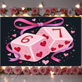 thumbnail image 6 of Pink 6th Birthday Banner Heart Pattern 7th Birthday Backdrop Number 6-7 Design Ribbon Decoration Love Theme Display for 6th Birthday Party 7th Birthday Celebration Girls' Birthday Event, 6 of 9
