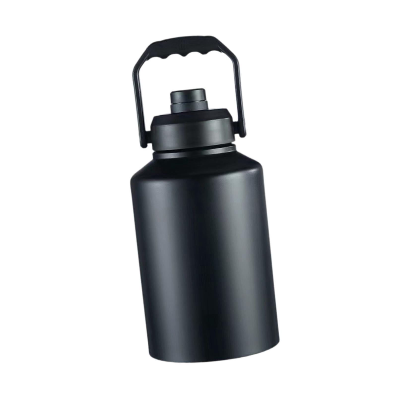 harayaa Insulated Water Bottle Double Vacuum Portable Stainless Steel Reusable Large Black 2L
