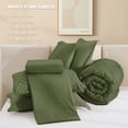 thumbnail image 7 of ANGENIA Oversized King Comforter Sets 120"x 98" - 7 Pieces Olive Green Bed in a Bag Soft Lightweight Boho Tufted Bed Set with Comforter, Sheets, Pillowcases & Shams, 7 of 7