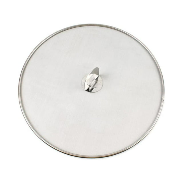 jesticaly 25-33cm Frying Pan Lid Stainless Steel Mesh Screen Splatter Spill Proof Cover 29cm