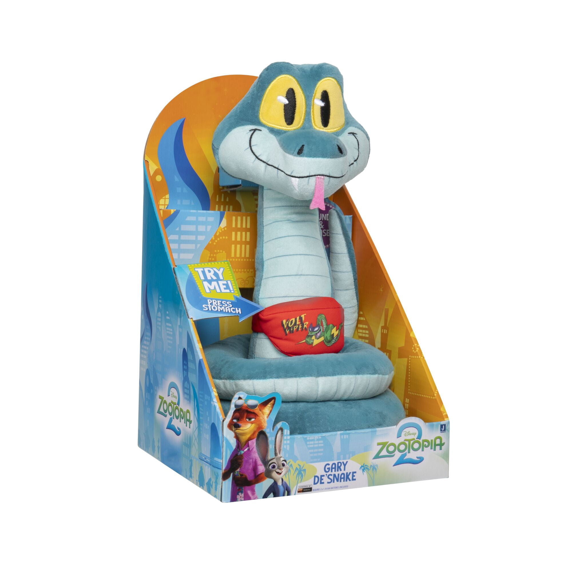 Disney’s Zootopia 2 12 inch Feature Plush Gary De’Snake -  Sounds and Phrases - Plush Toys for Kids and Preschoolers