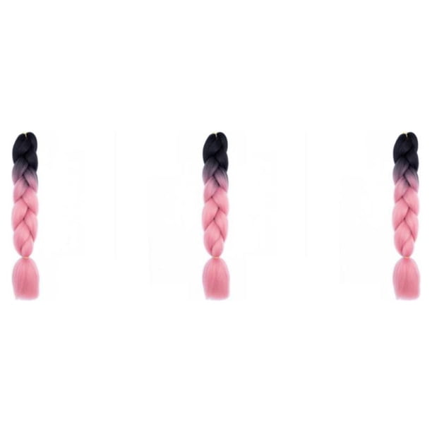 Vogacara Cabello trenzado sintético, trenzas impresionantes, extensiones de cabello trenzado sin esfuerzo, cabello trenzado Jumbo B6 Type1 NO1