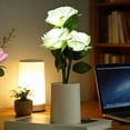 thumbnail image 3 of LED Rose Night Light with Vase - Artificial Silk Flower Lamp for Home Decor, Wedding Centerpieces, and Relaxing Gifts for Women on Birthday, Valentine's, and Anniversary, 3 of 5