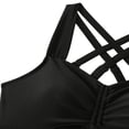 thumbnail image 6 of Women's Plus Size Skirted Two-Piece Swimsuit with High-Waisted Bikini Bottoms and Halter Neck Design for a Slimming Look Black Medium, 6 of 6