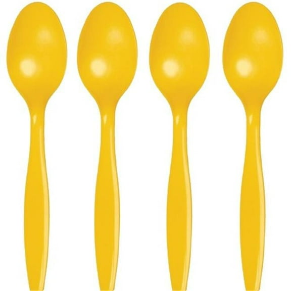 Hoffmaster Group 010554 Premium Plastic Spoons, Yellow - 24 per Case - Case of 12
