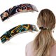 thumbnail image 1 of Paquete de 2 pinzas para el cabello de acetato de celulosa curvadas estilo francés, con volumen, cierre automático rectangular para cabello grueso de mujer., 1 of 5