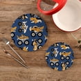 thumbnail image 2 of SKYSONIC Monster Trucks Pot Holders Trivets, 2 Pcs Heat Resistant Trivets,Blue Funny Cotton Thread Weave Mats for Hot Pads Pans Pot Bowl Teapot for Kitchen Decor, 2 of 7