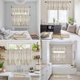 thumbnail image 6 of Black Beige Boho Kitchen Curtains Sets for Windows 24 Inch Length, Vintage Ethnic Tribe Abstract Art Rod Pocket Window Treatments Tier Curtains and Valances Set for Bedroom/Bathroom, 6 of 8