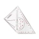 thumbnail image 4 of 2 piezas Regla triangular Transportador de ángulos cuadrados Transportador Regla de medición triangular Regla matemática para ingeniero Profesor, 4 of 9