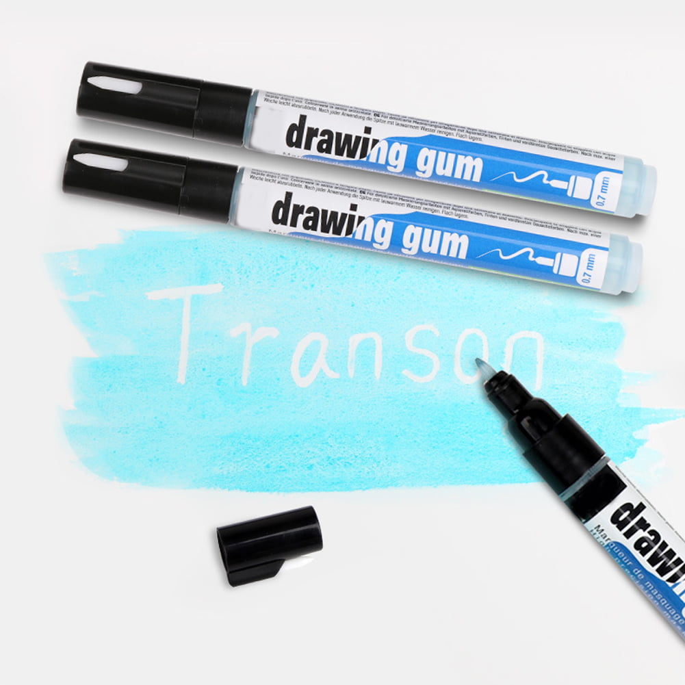 Ymiko Drawing Gum Masking Fluid Marker Pen Watercolor White Liquid Mark Pen  Art Supplies,Drawing Gum,Art Supplies 