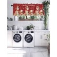 thumbnail image 5 of Christmas Valances for Windows, Snowflakes Retro Joy Snowman Polar Bear Red Light Filtering Window Treatment Valances, Rod Pocket Small Curtains for Kitchen/Bathroom, 54"x18", 5 of 9