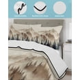 thumbnail image 4 of Tan Forest Twin XL Size Down Alternative Comforter, Lightweight Comforter Quilt Bedding Set with Pillow Shams Trees Woods Vintage Natural Watercolor All Seasons Bed Comforter Duvet Insert 68"x98", 4 of 7
