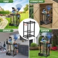 thumbnail image 6 of Sttoraboks 17-Inch Garden Tool Organizer with Storage Hooks, Yard Tool Rack for Garage Organization, Holds Up to 50 Tools, 6 of 9