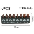 thumbnail image 2 of 8pcs PH/ for Torx Star Screwdriver bits 25mm Hex Shank Security Magnetic Driver Bit set A, 2 of 8