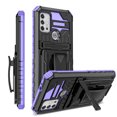 thumbnail image 1 of for Motorola Moto G30 Case - Heavy Duty Phone Holster with Belt Clip | with Kickstand | Shockproof, Dual Layer Protective | Drop Protection Hybrid Case for Motorola Moto G30,Purple, 1 of 9