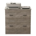 thumbnail image 3 of Realspace® Peakwood 30-1/2"W x 21-4/5"D Lateral 2-Drawer File Cabinet, Smoky Brown, 3 of 8