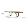 thumbnail image 5 of Extension Dining Table with Wooden Live Edges, Brown, 5 of 5