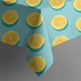 thumbnail image 5 of Yellow Lemon Fruit Slices LightBlue Pattern Square Tablecloth,Waterproof Square Table Cover,Wipeable Spillproof Washable Table Cover for Home Kitchen Party Decor 60"x60"(152x152cm), 5 of 6
