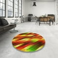 thumbnail image 3 of Ahgly Company Indoor Round Patterned Love Red Area Rugs, 6' Round, 3 of 6