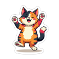 thumbnail image 3 of cartoon CatStickers Stickers, Waterproof CatStickers Sticker for Water Bottle Laptop Phone Cases Planner Skateboard Luggage Helmet Party Favor Decor, Ideal for Adults Teens Teacher Rewards, 3 of 9