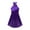 Dark Purple, variant on Womens Halter Neck Chiffon Leotard Dress Dancewear Lyrical Dance Costume