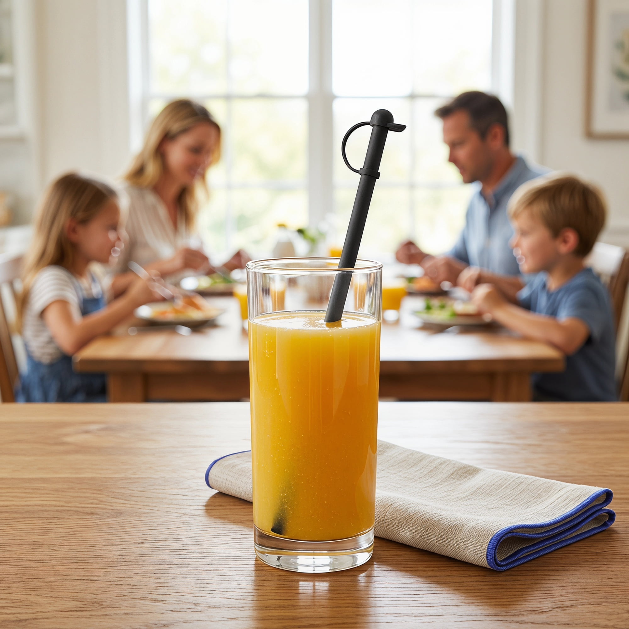 Unique Bargains 10Pcs Reusable Silicone Dishwasher Safe Straws Black
