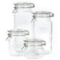 thumbnail image 4 of Mason Craft & More 4 Piece Square Glass Clamp Jar Set, 4 of 4
