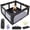 Black, variant on INFANS Foldable Baby Playpen with Mat, 59” x 59” Large Baby Play Yard for Infant with 50 Ocean Balls, 4 Handlers, Carry Bag, Indoor Outdoor Fence Toddler Activity Center