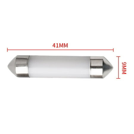 

QIFEI 2Pcs LED Festoon Interior WHITE Light Bulb 12V Car Auto 6500K 31mm 36mm 39mm 41mm 41mm