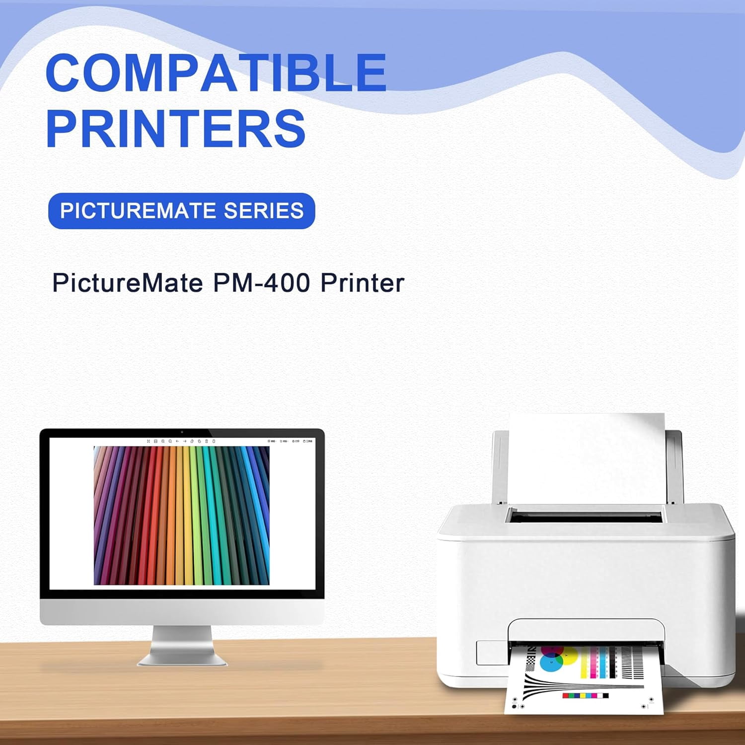 High Yield 320 Ink Cartridge T320 Compatible with Epson PictureMate PM-400 Printer PM 400 Photo Printer (1PK,BKCMY)