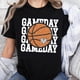 thumbnail image 1 of Playera de Mujer de Basquetbol Estilo Casual Deportivo con Corazón y Gráfico de Día de Partido 100% Algodón Negra para Fanáticas, 1 of 7