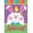 02 - Happy Spring, variant on Garden Bunnies Spring House Flag Tulips Easter Rabbits 28" x 40"