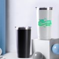 thumbnail image 4 of 20oz Powder Coated Easter Tumbler with Telescopic Straw, Insulated Travel Mug, Slogan Print, 4 of 6