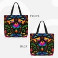 thumbnail image 4 of Sigee Mexican Flower Traditional1 Print Large Capacity Zippered Tote Bag - Durable, Stylish and Versatile for Everyday Use, 4 of 9