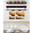 thumbnail image 3 of Orange Gray Ombre Kitchen Dish Towels for Drying Dishes Set of 4, Modern Geometric Moire Abstract Art Waffle Weave Microfiber Hand Tea Bathroom Towels Quick Dry & Absorbent Towel 15.7x23.6, 3 of 7