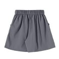thumbnail image 5 of Riforla Suit Shorts Casual Wide Size Cropped Pants Shorts for Women Grey XXL, 5 of 5