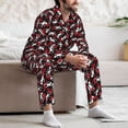 thumbnail image 6 of Bingfone Men's Pajama Set 2 Piece Loungewear PJs, Long Sleeve with Pajama Pants-Salamander, 6 of 7