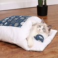 thumbnail image 3 of Arena para mascotas NQ Saco de dormir extraíble y lavable edredón para gatos caseta para gatos azul M, 3 of 4